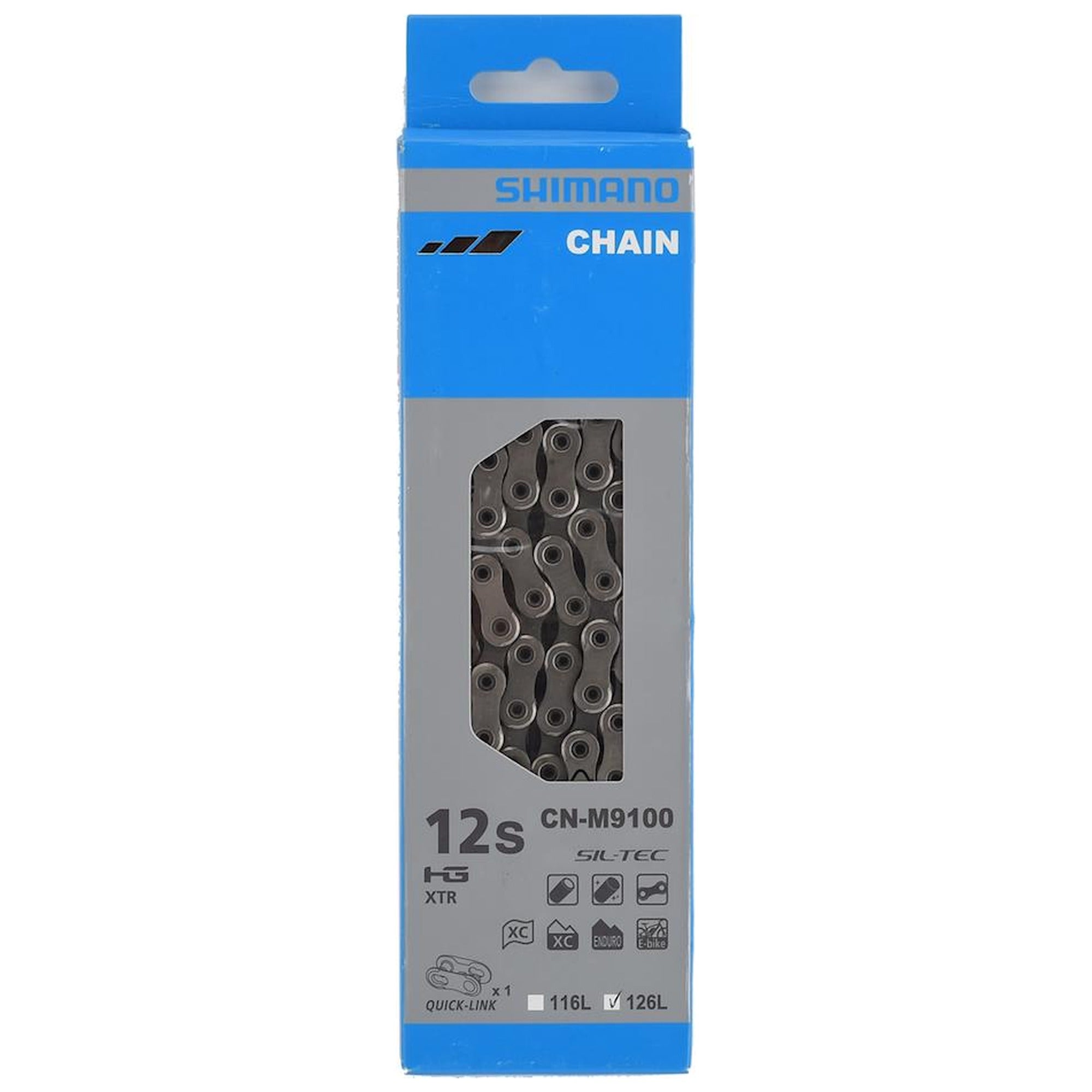 Kedja CN-M9100 HG 12-delat E-BIKE RATED 126 länkar