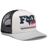 YTH CHECKER MESH TRUCKER HAT WHITE