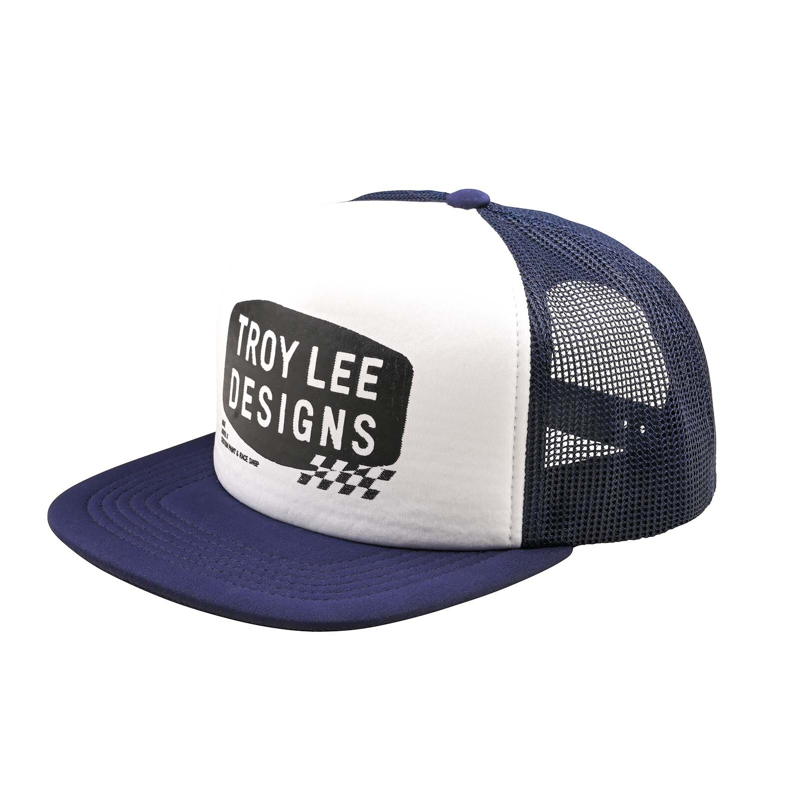 Troy Lee Designs TRUCKER SNAPBACK STAMP VINTAGE WHITE/NAVY